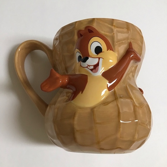 Disney Parks Chip and Dale Coffee Mug Peanut Ceramic 3D Nut Tea Cup Chipmunks - Picture 10 of 11